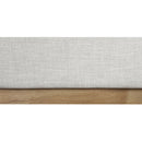 Meridian Logan Cream Linen Textured Fabric King Bed IMAGE 7