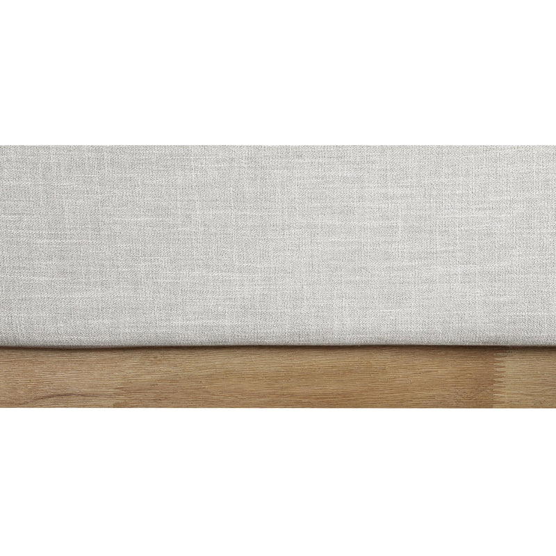 Meridian Logan Cream Linen Textured Fabric King Bed IMAGE 7