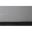 Meridian Logan Grey Linen Textured Fabric Full Bed IMAGE 7