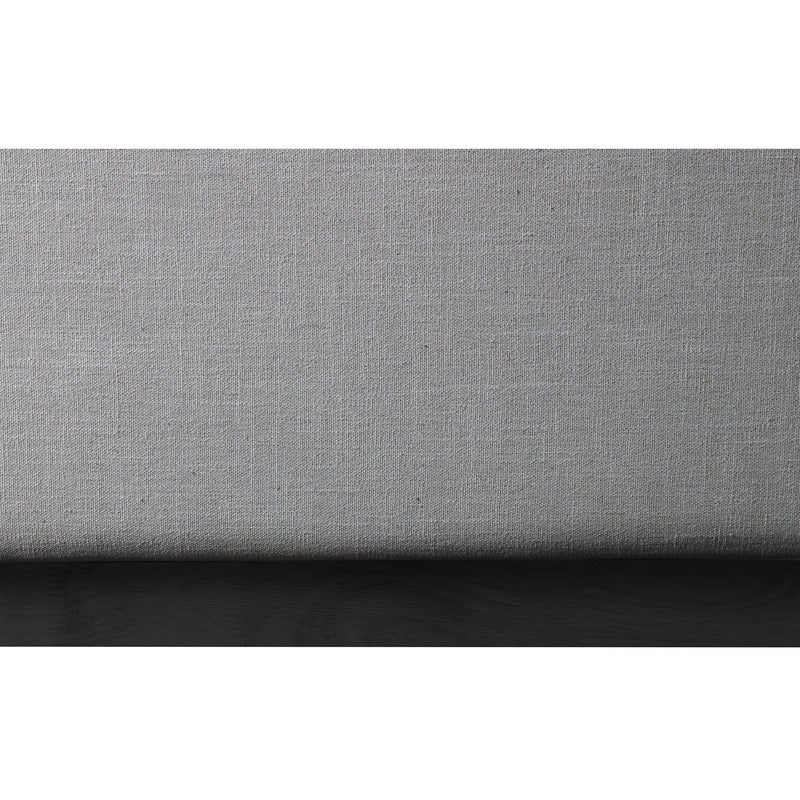 Meridian Logan Grey Linen Textured Fabric Full Bed IMAGE 7