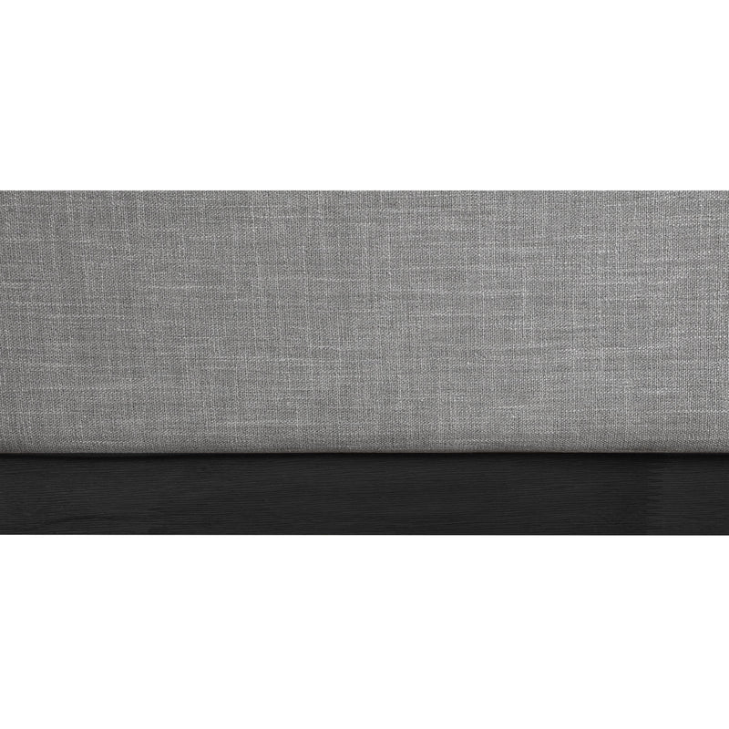 Meridian Logan Grey Linen Textured Fabric King Bed IMAGE 7