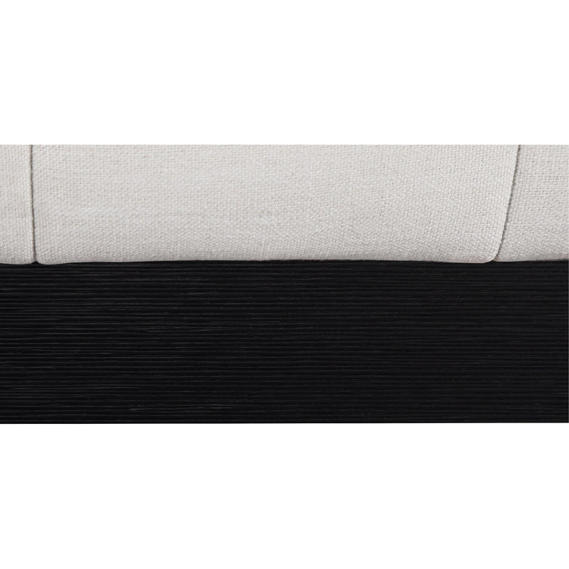 Meridian Lucia Beige Linen Textured Fabric Full Bed IMAGE 7