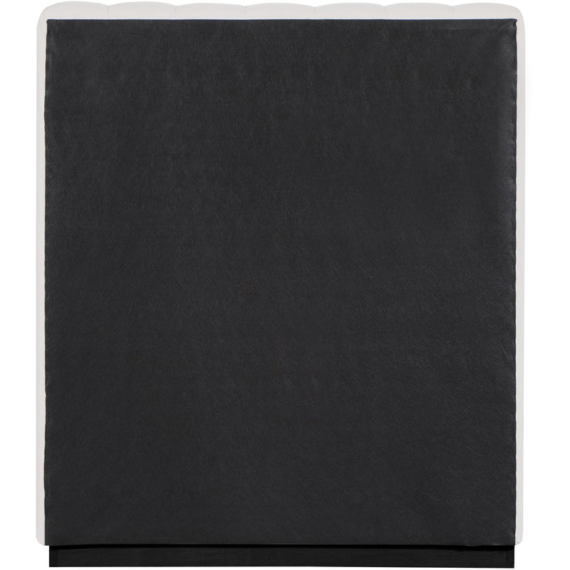 Meridian Lucia Beige Linen Textured Fabric Twin Bed IMAGE 5