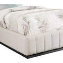 Meridian Lucia Beige Linen Textured Fabric Twin Bed IMAGE 6