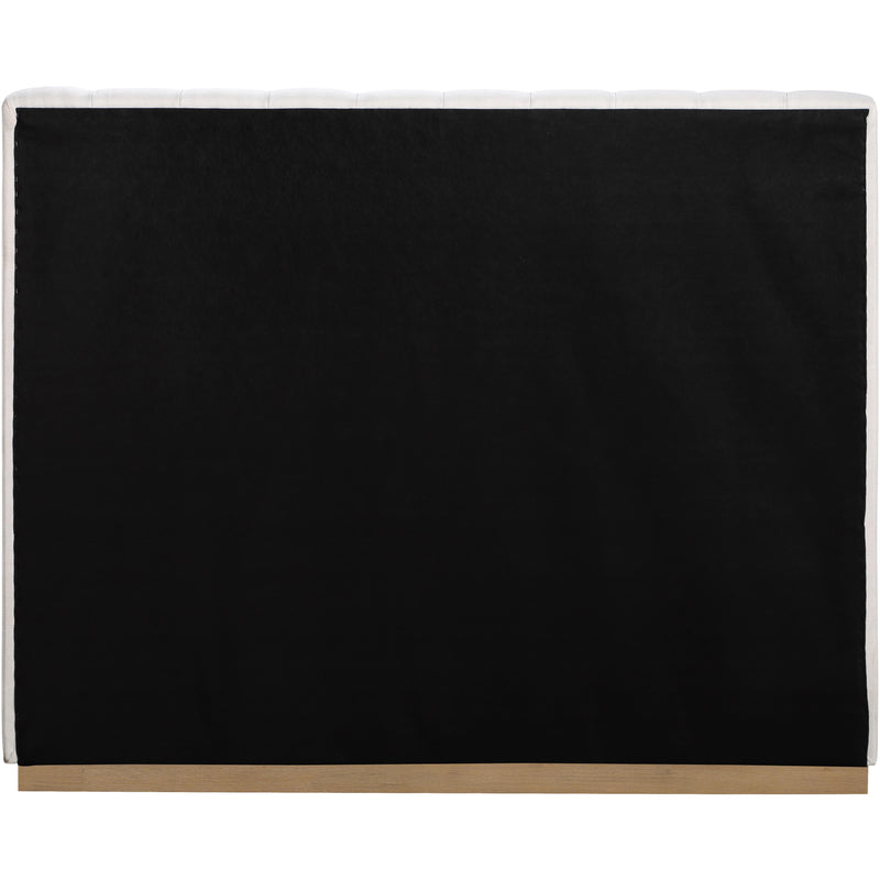 Meridian Lucia Cream Linen Textured Fabric Full Bed IMAGE 5