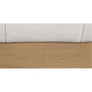 Meridian Lucia Cream Linen Textured Fabric Full Bed IMAGE 7