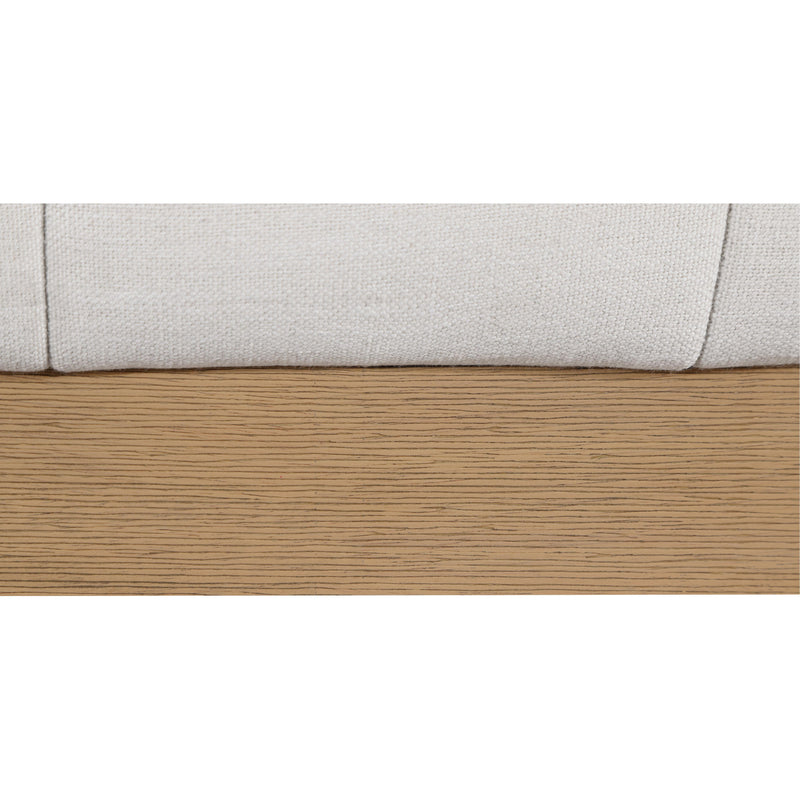 Meridian Lucia Cream Linen Textured Fabric Full Bed IMAGE 7