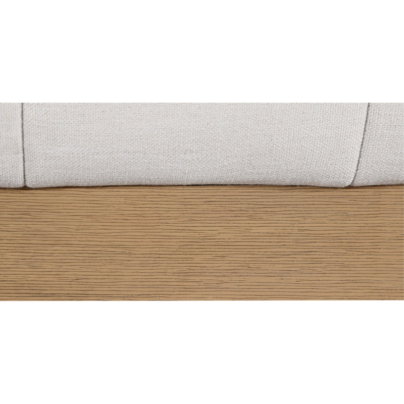 Meridian Lucia Cream Linen Textured Fabric King Bed IMAGE 7