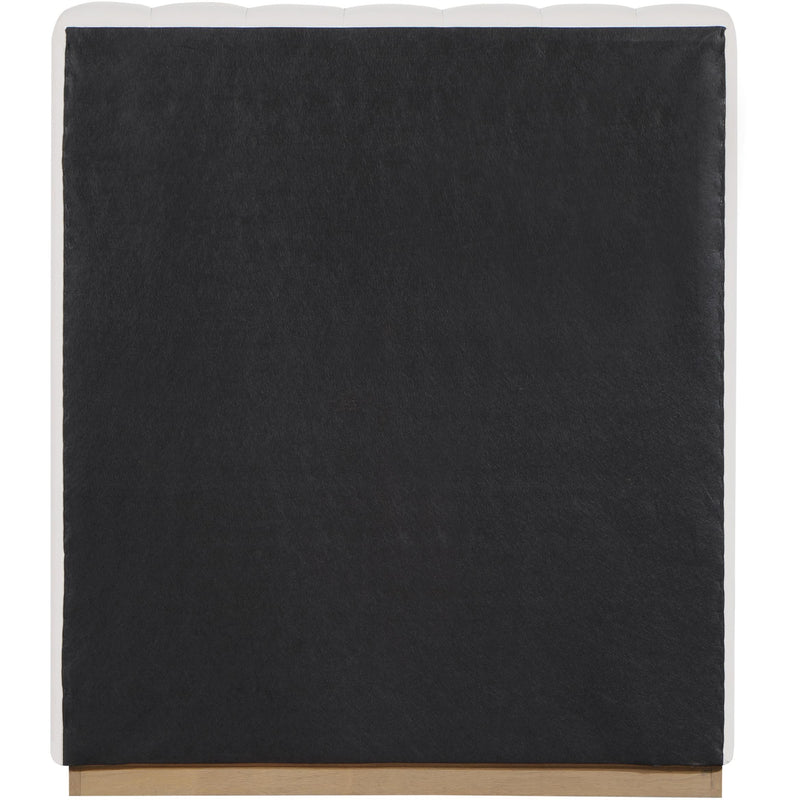 Meridian Lucia Cream Linen Textured Fabric Twin Bed IMAGE 5