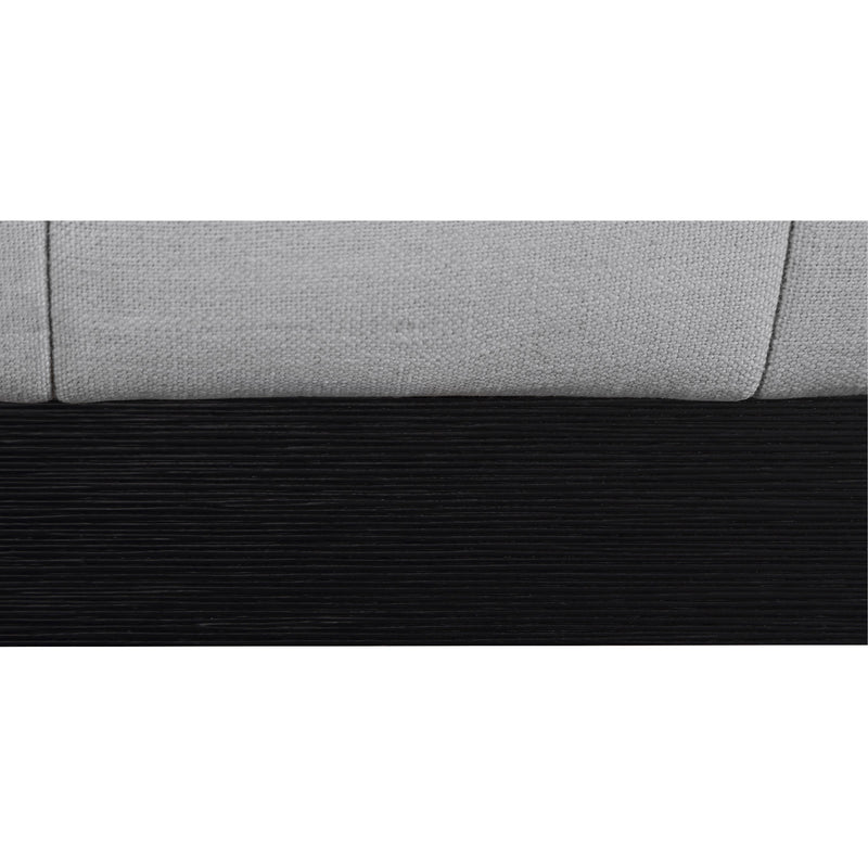 Meridian Lucia Grey Linen Textured Fabric Full Bed IMAGE 7