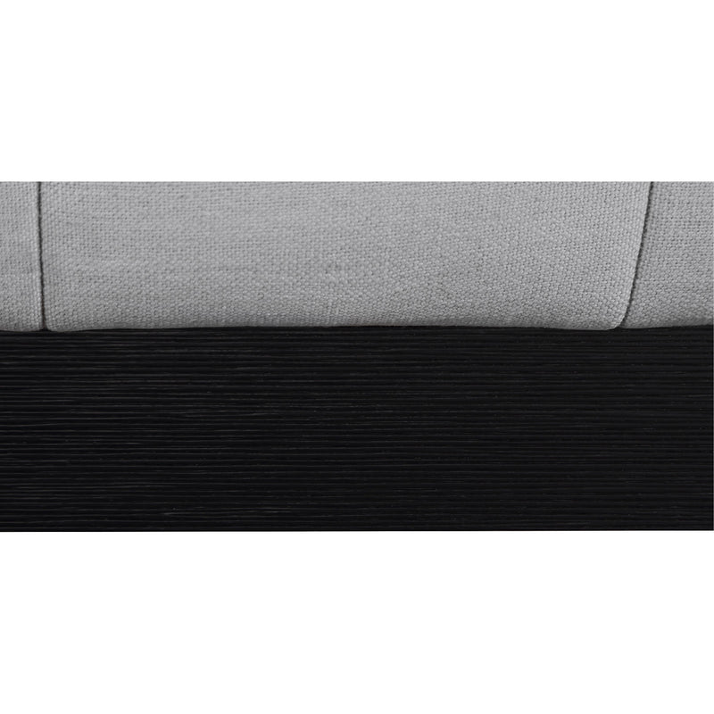 Meridian Lucia Grey Linen Textured Fabric King Bed IMAGE 7