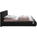 Meridian Nash Black Boucle Fabric Queen Bed IMAGE 5