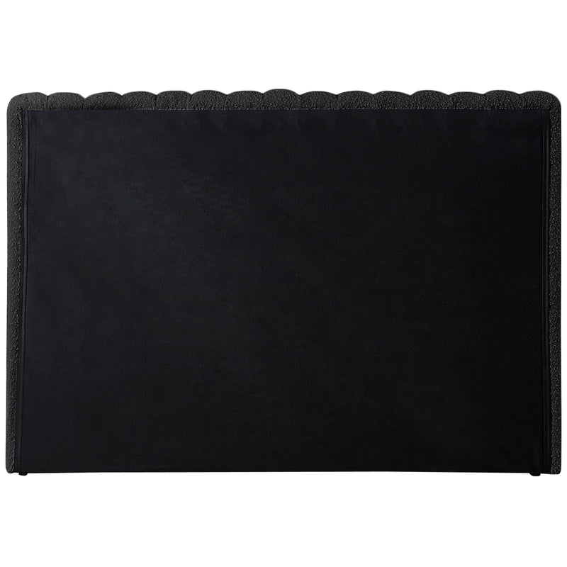 Meridian Nash Black Boucle Fabric Twin Bed IMAGE 6