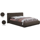 Meridian Nash Brown Boucle Fabric Full Bed IMAGE 10