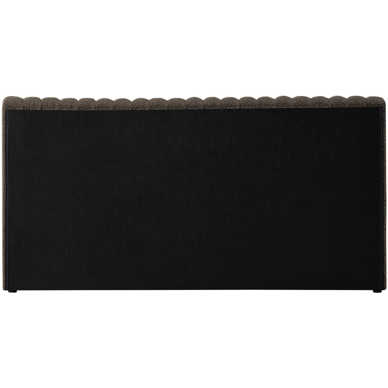 Meridian Nash Brown Boucle Fabric Full Bed IMAGE 6