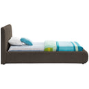 Meridian Nash Brown Boucle Fabric Twin Bed IMAGE 5