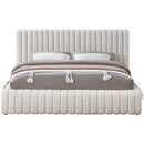 Meridian Nash Cream Boucle Fabric Full Bed IMAGE 3