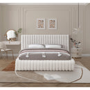 Meridian Nash Cream Boucle Fabric Queen Bed IMAGE 4