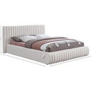 Meridian Nash Cream Boucle Fabric Queen Bed IMAGE 9