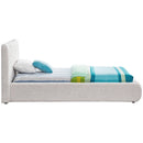 Meridian Nash Cream Boucle Fabric Twin Bed IMAGE 5