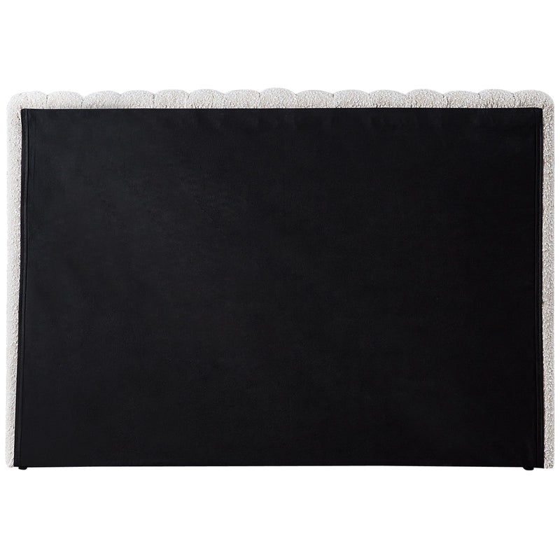 Meridian Nash Cream Boucle Fabric Twin Bed IMAGE 6