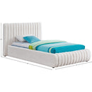 Meridian Nash Cream Boucle Fabric Twin Bed IMAGE 9