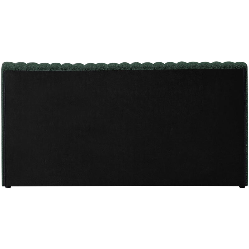 Meridian Nash Green Boucle Fabric Queen Bed IMAGE 6