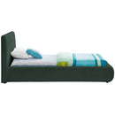 Meridian Nash Green Boucle Fabric Twin Bed IMAGE 5