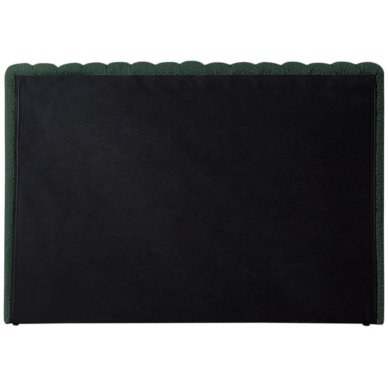 Meridian Nash Green Boucle Fabric Twin Bed IMAGE 6