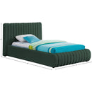 Meridian Nash Green Boucle Fabric Twin Bed IMAGE 9