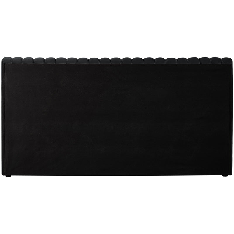 Meridian Nico Black Velvet Full Bed IMAGE 6