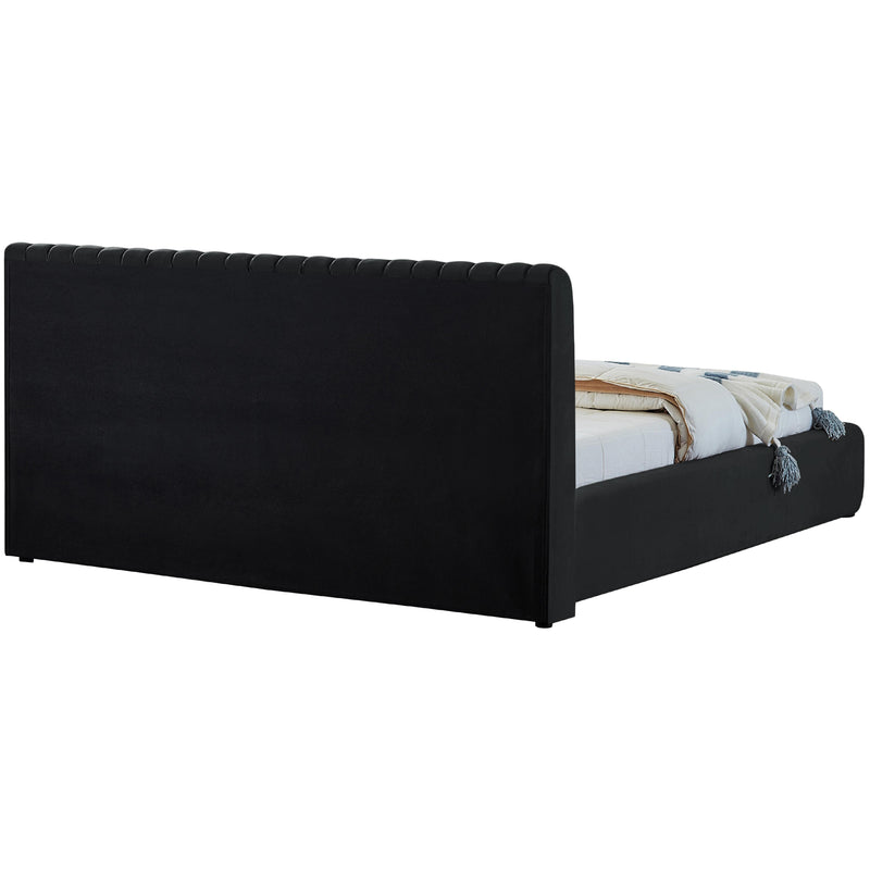 Meridian Nico Black Velvet Full Bed IMAGE 7