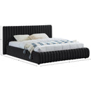 Meridian Nico Black Velvet Full Bed IMAGE 8