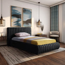 Meridian Nico Black Velvet Twin Bed IMAGE 2