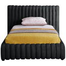 Meridian Nico Black Velvet Twin Bed IMAGE 3