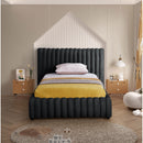 Meridian Nico Black Velvet Twin Bed IMAGE 4