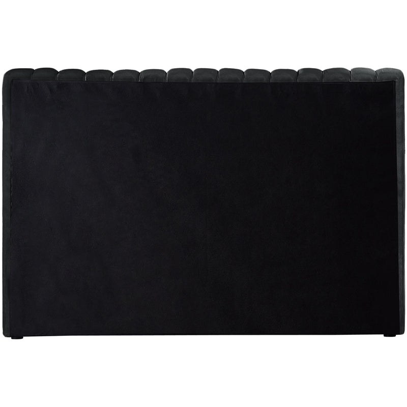 Meridian Nico Black Velvet Twin Bed IMAGE 6