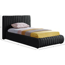 Meridian Nico Black Velvet Twin Bed IMAGE 7