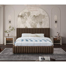 Meridian Nico Brown Velvet Full Bed IMAGE 4