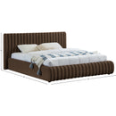 Meridian Nico Brown Velvet Full Bed IMAGE 8