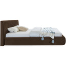 Meridian Nico Brown Velvet King Bed IMAGE 5