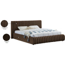 Meridian Nico Brown Velvet King Bed IMAGE 9