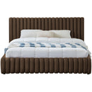 Meridian Nico Brown Velvet Queen Bed IMAGE 3