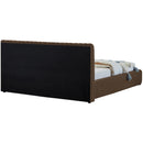 Meridian Nico Brown Velvet Queen Bed IMAGE 7
