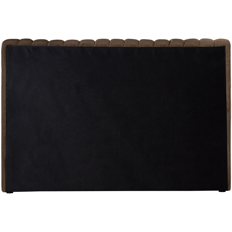 Meridian Nico Brown Velvet Twin Bed IMAGE 6