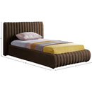 Meridian Nico Brown Velvet Twin Bed IMAGE 7