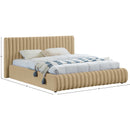 Meridian Nico Camel Velvet Full Bed IMAGE 8