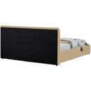 Meridian Nico Camel Velvet King Bed IMAGE 7