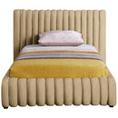 Meridian Nico Camel Velvet Twin Bed IMAGE 3