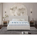 Meridian Nico Cream Velvet Full Bed IMAGE 4